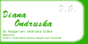 diana ondruska business card
